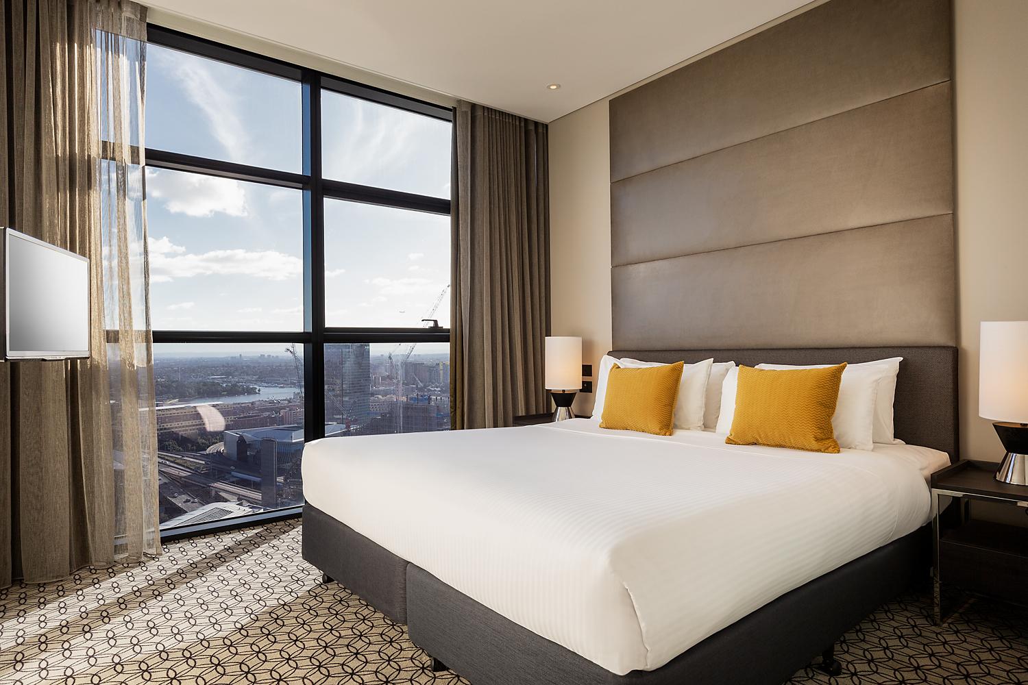 Fraser Suites Sydney Exterior foto A bedroom at the Hilton London West End