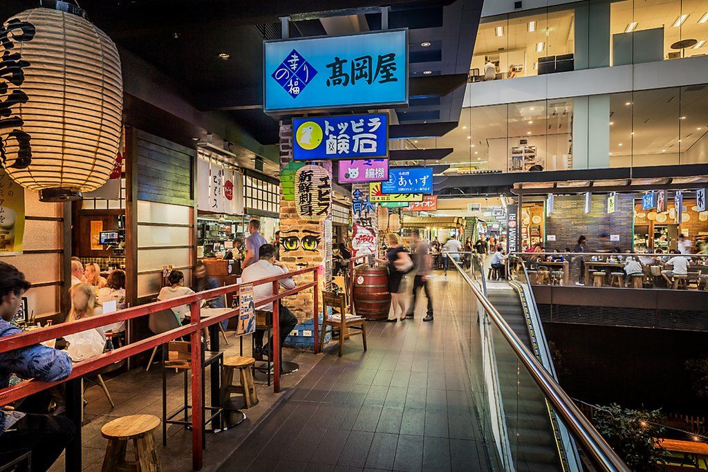 Fraser Suites Sydney Exterior foto Restaurants in the mall